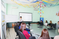 Technological business incubator "coworking center "Dostyk" organized a master class on the topic "Oratorical skills. Communication psychology»