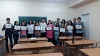 Students of dormitory of KEUK for support of realization Plan of Nation  "100 certain steps"
