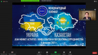 Международный телемост «Реализация проектов Программы Erasmus+ Jean Monnet Activities в Казахстане и Украине: обмен опытом и перспективы сотрудничества»