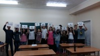 Students of dormitory of KEUK for support of realization Plan of Nation  "100 certain steps"