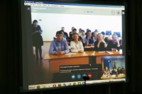 February 10, 2017 the dean, professors and students of the Faculty of Accounting and Finance in the online mode, met with students graduating classes of the village school Rostovka bukhar-zhyrau district